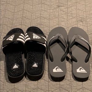 New boys pool slides and flip flops